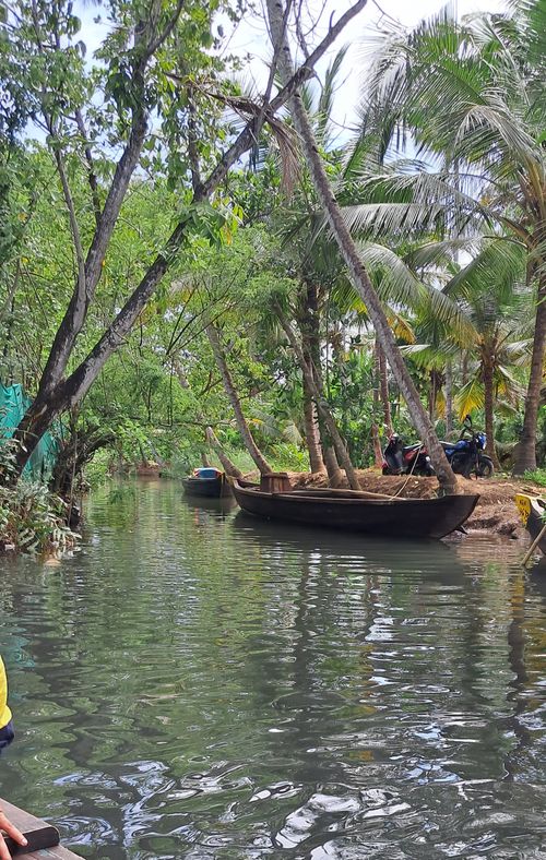 Free Boats in backwaters Stock Photo