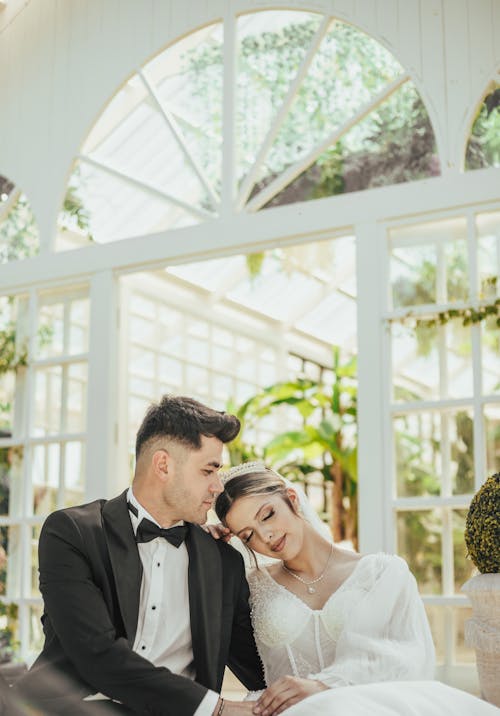 Wedding Couple in a Greenhouse