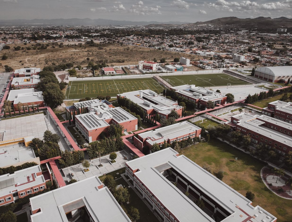 Aerial view of campus
