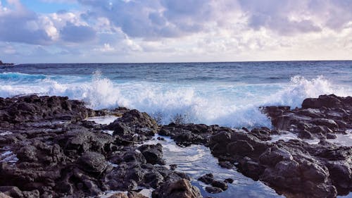 Imagine de stoc gratuită din faleză, fundal de plajă, Hawaii