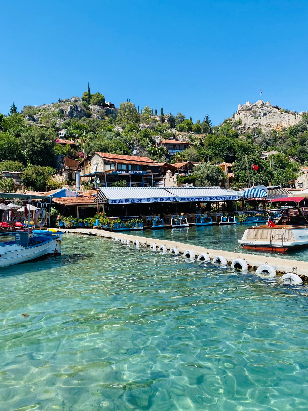 Traditional Turkish village on the Lycian Way coastline