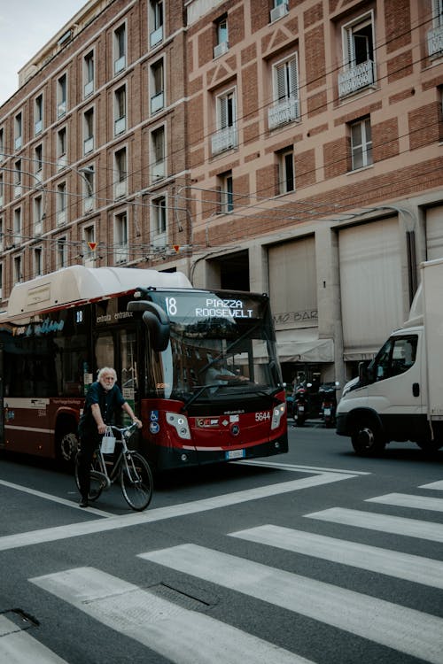 Vehicles on the Street in an Italian City 