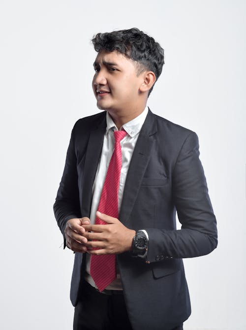 Studio Shot of a Young Man in a Suit 