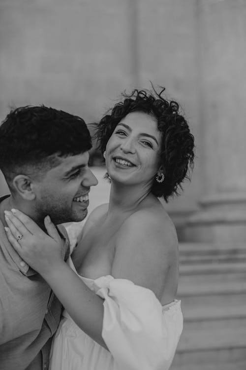 Imagine de stoc gratuită din alb-negru, cuplu, femeie