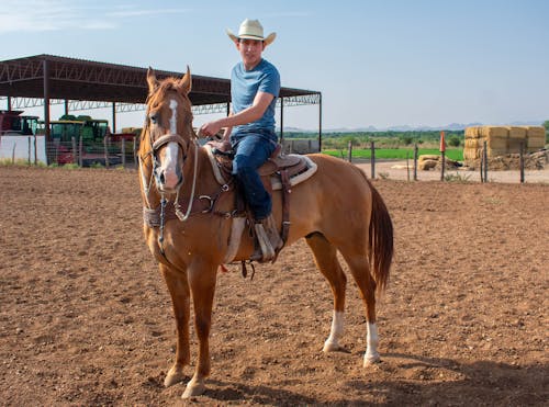 A Man Riding on a Horse