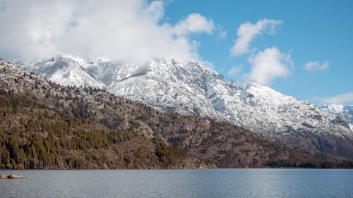 Lake and Snow Covered Mountains in Patagonia 