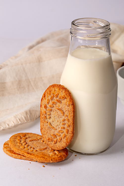 Bottle of Milk and Cookies 