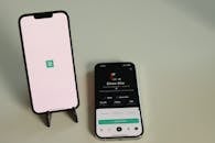 Smartphones on Gray Background