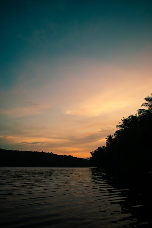 Sunset over a Body of Water