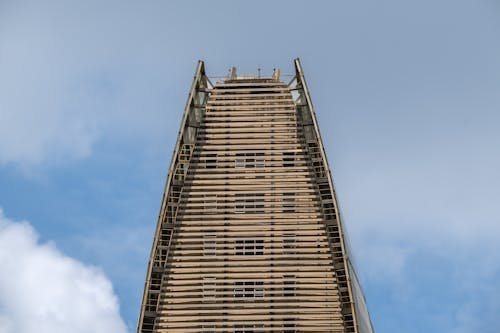 Low Angle Shot of a Modern Skyscraper 