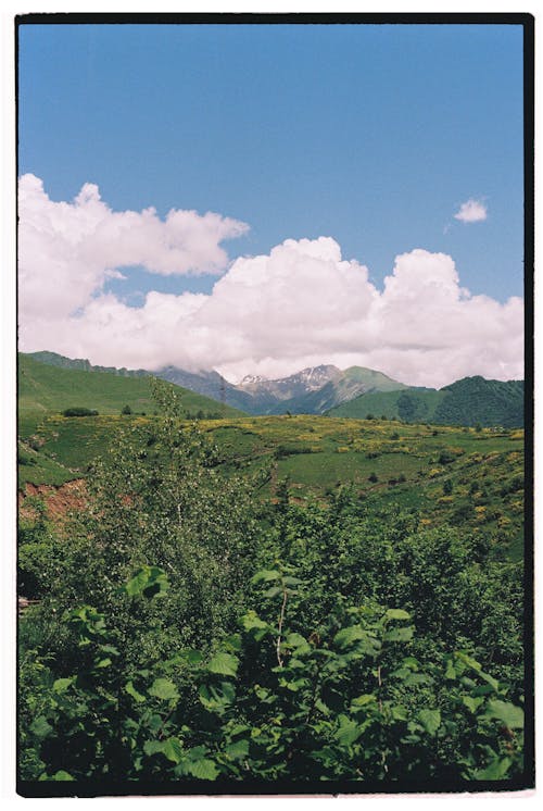 Green Hills in Mountains Landscape