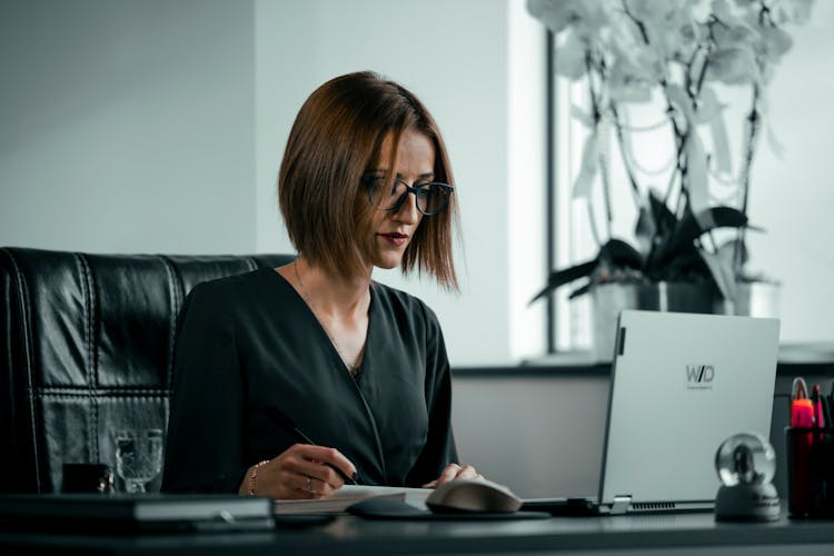 Businesswoman Working In Office