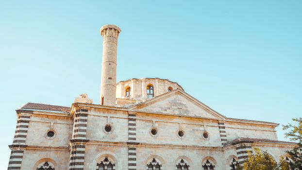 Facade of Liberation Mosque in Gaziantep, Turkey
