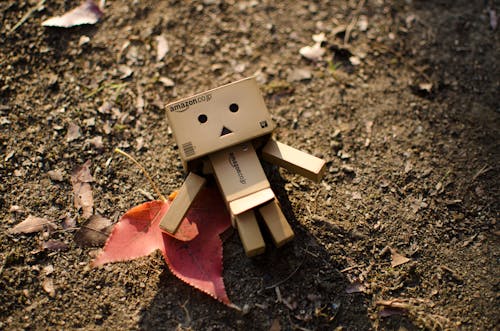 Free Brown Cardboard Robot Artwork Stock Photo