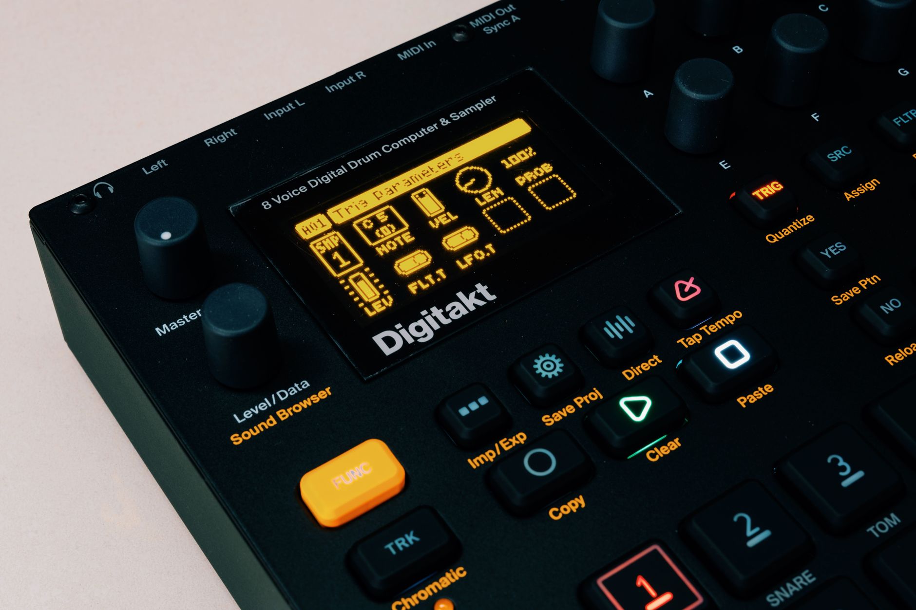 Waveform close-up showing drum pattern textures