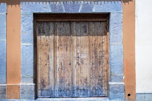 Sunlit, Wooden Door