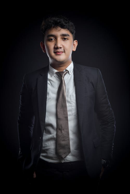 Studio Shot of a Young Man in a Suit 