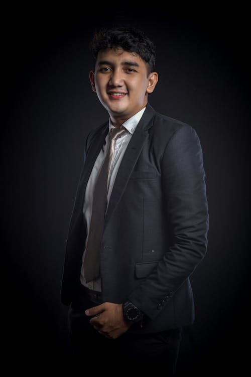 Studio Shot of a Young Man in a Suit 