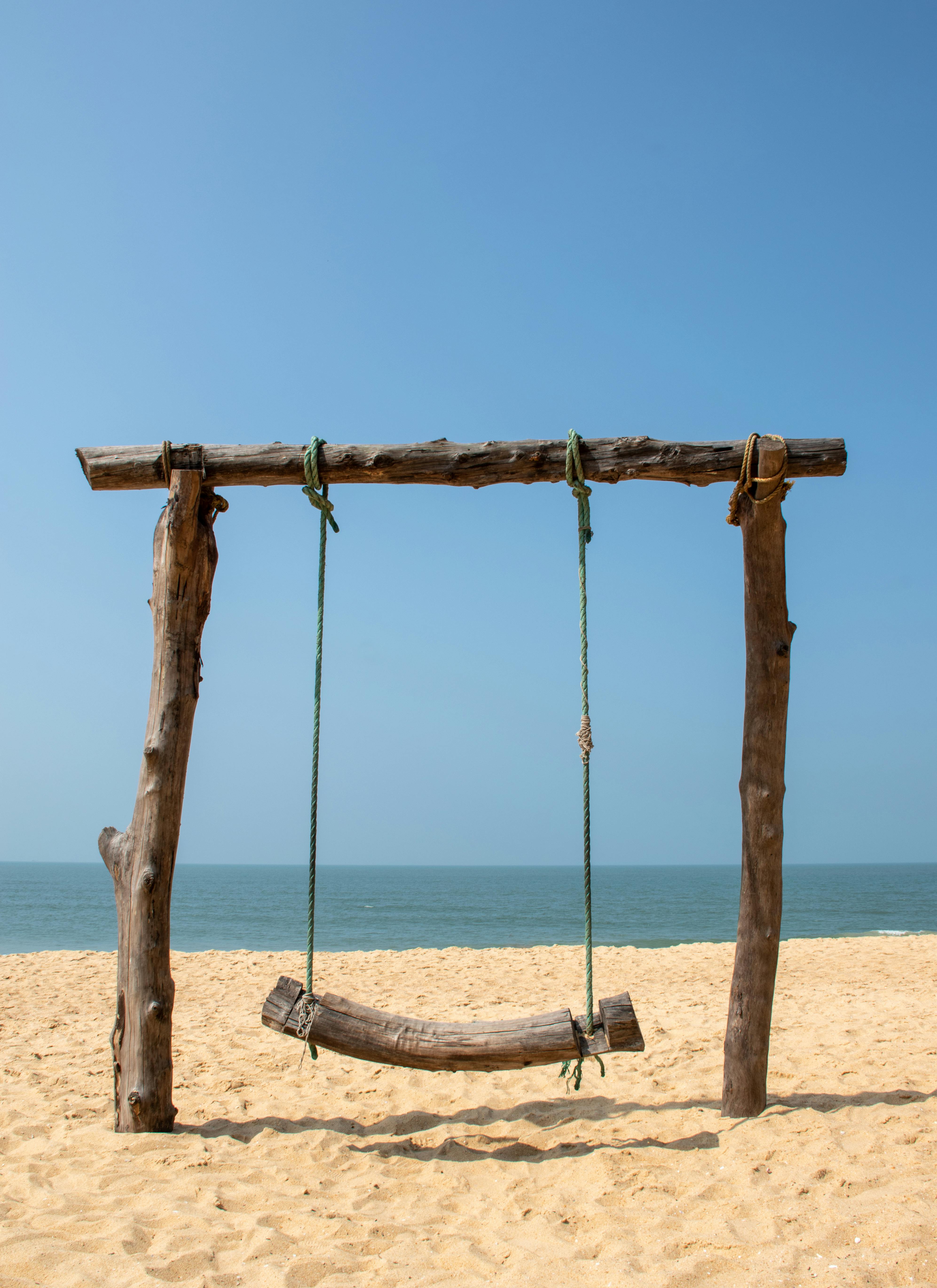 Hanging clearance wooden swing