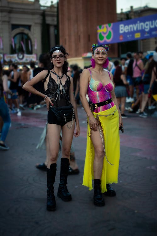 Two Women Wearing Costumes 