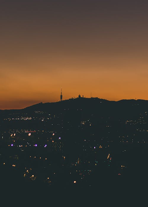 Silhouetfotografie Van De Stad