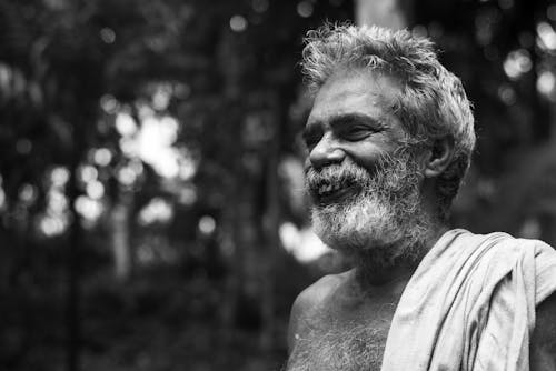 Smiling Elderly Man with Beard