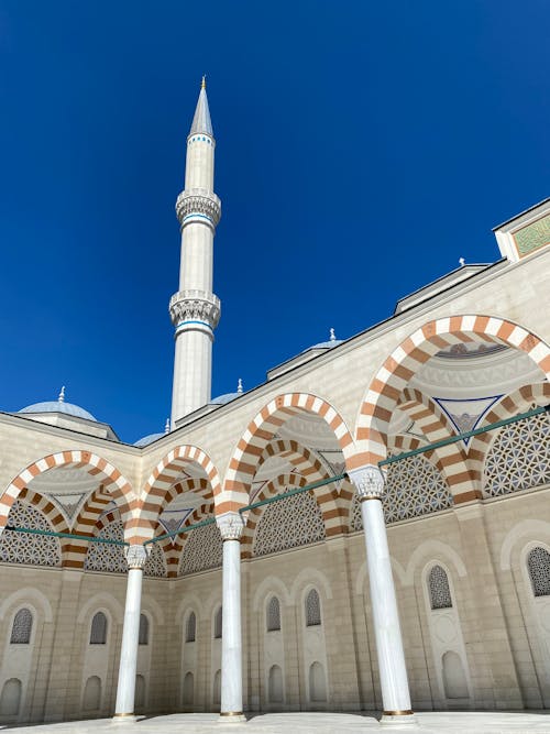 Colonnade and Minaret in Camlica Mosque