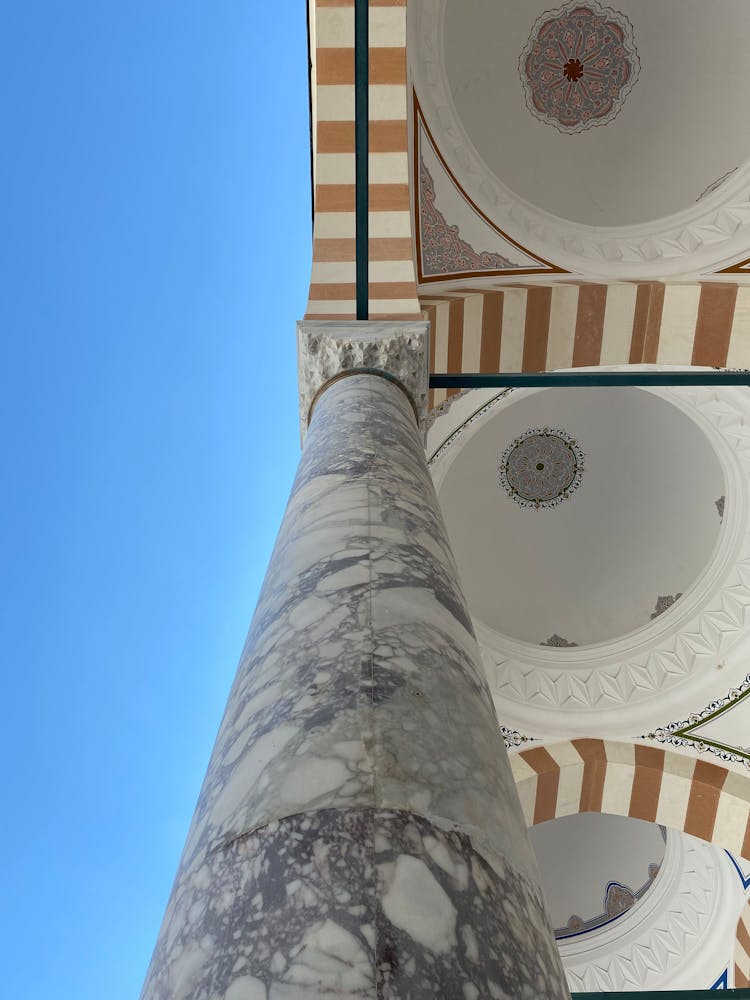 Column And Ceiling Of Mosque