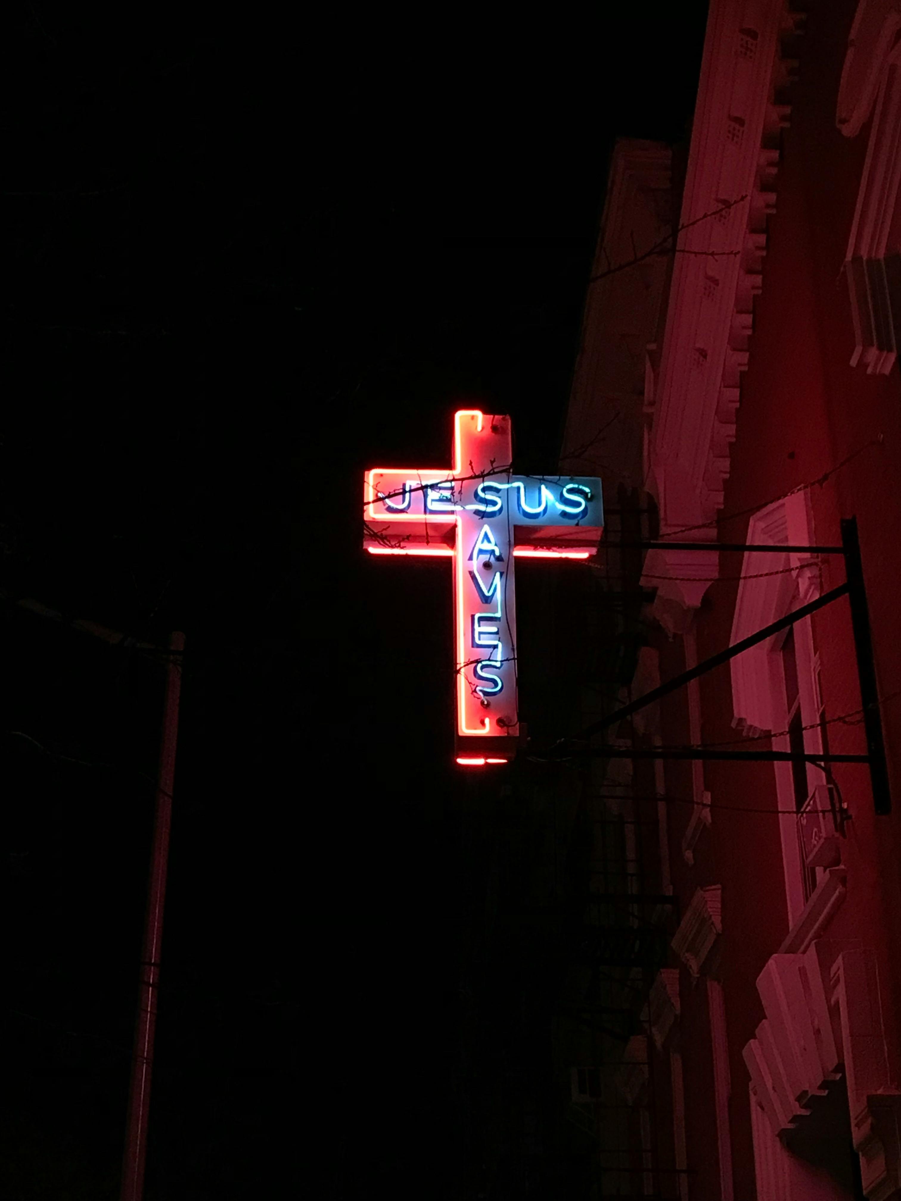 Jesus Saves Neon Signage · Free Stock Photo