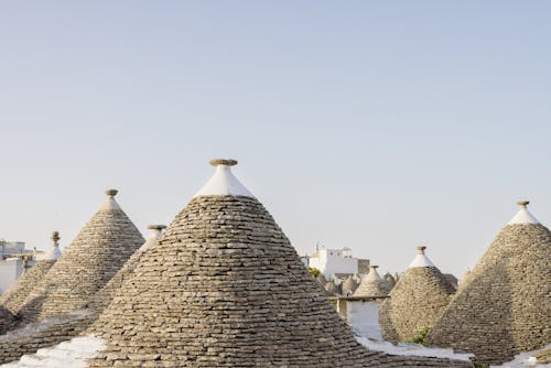 Stone Roofs of Houses in Village