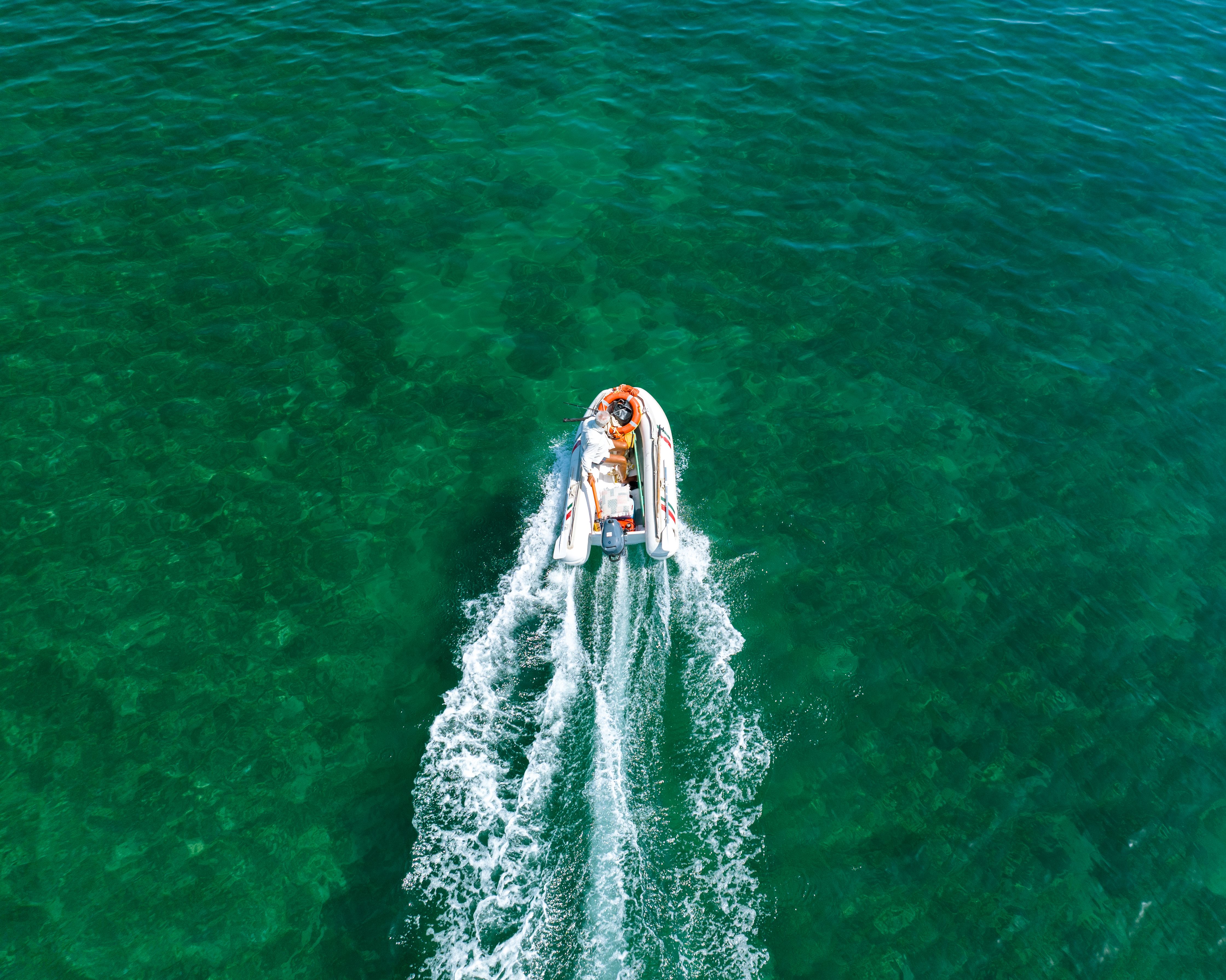 Aerial View of a Motorboat · Free Stock Photo