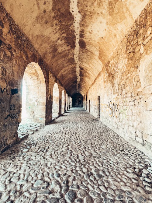 Cobblestone Pavement in Corridor