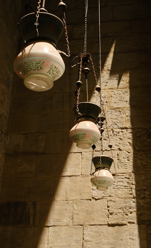 Decorative Vases Hanging near Ceiling