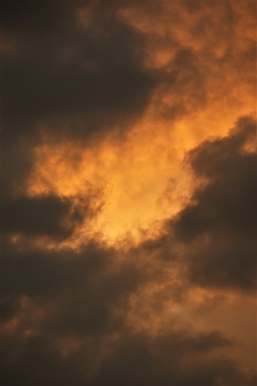 Clouds on Yellow Sky at Sunset