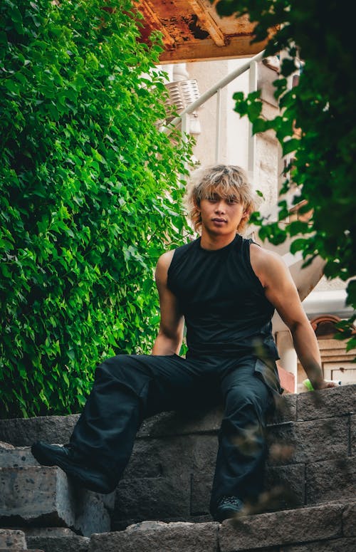Kostnadsfri bild av asiatisk man, blond, färgat hår