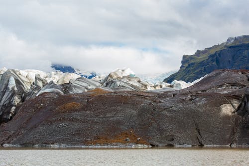 Glacier behind Rocky Shore