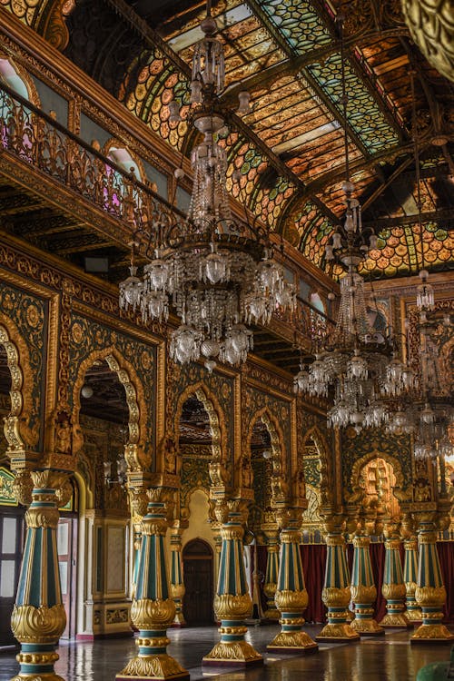 Beautiful Interior of Mysore Palace in India