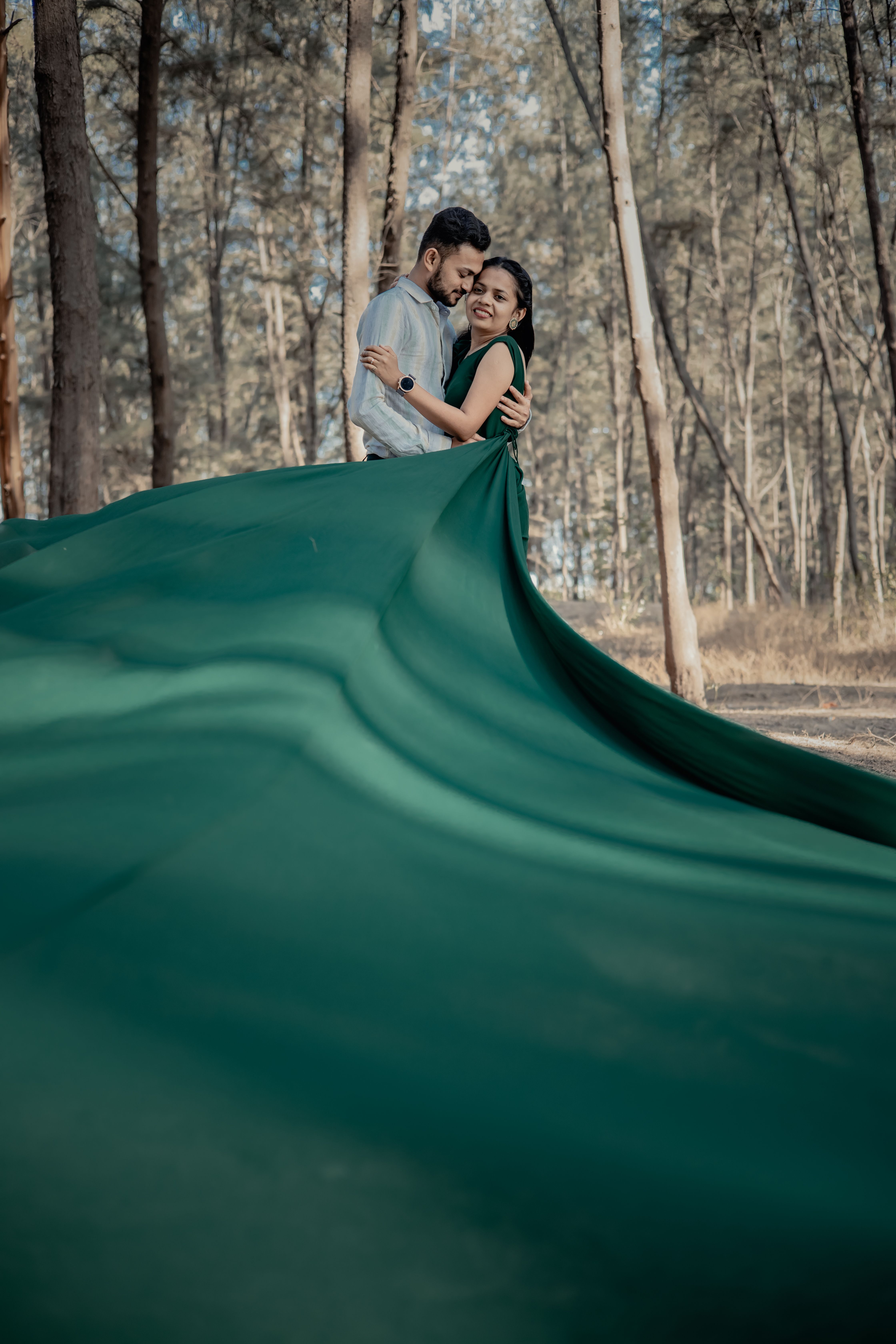 green dress couple pic Wedding Couple Bride Mint Wedding Dress Stock Photo 593616593