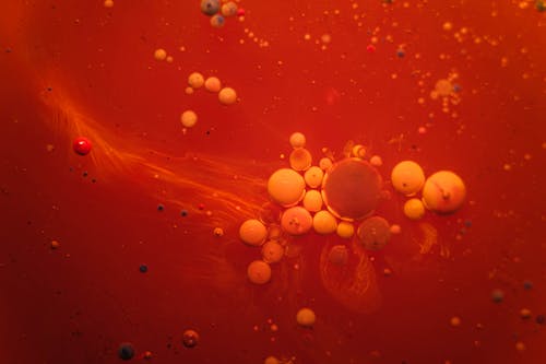 Red, Floating Bubbles