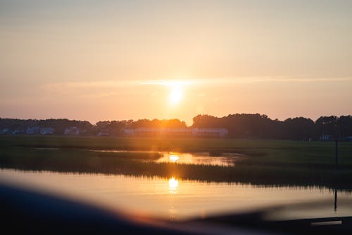 Sunrise Reflecting in River