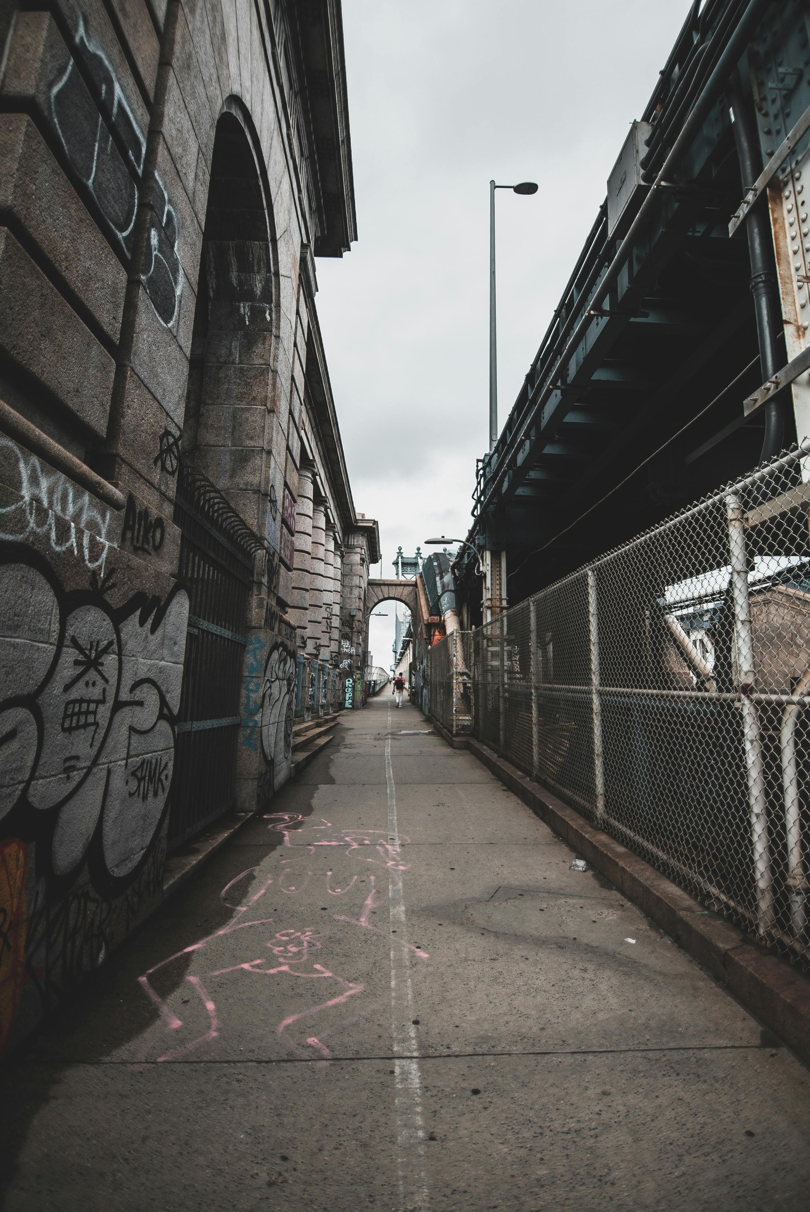 photo of graffiti wall alley