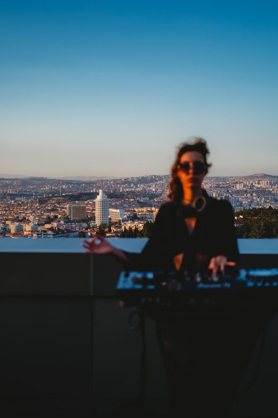 Rooftop terrace at golden hour — photo by Fatih Guney on Pexels