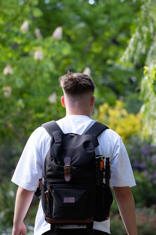 Backpacker in Park