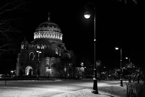 Church at Night in Kronstadt