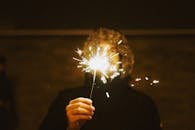 Man Holding Sparkler