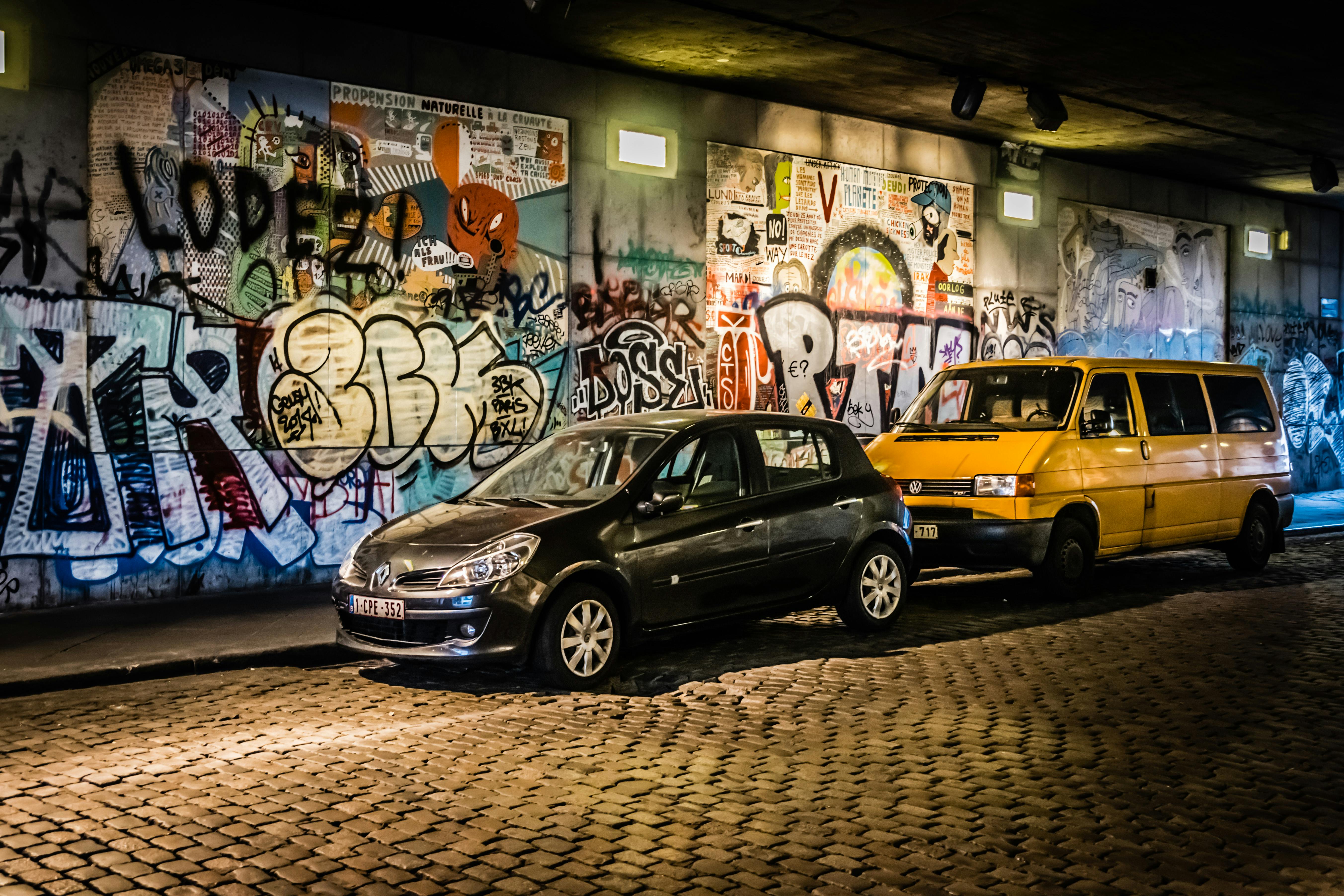 Free stock photo of cars, graffiti, hdr