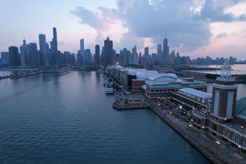 View of Chicago During Sunset 