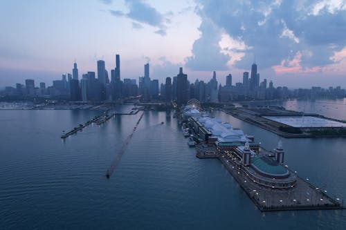 View of Chicago During Sunset 