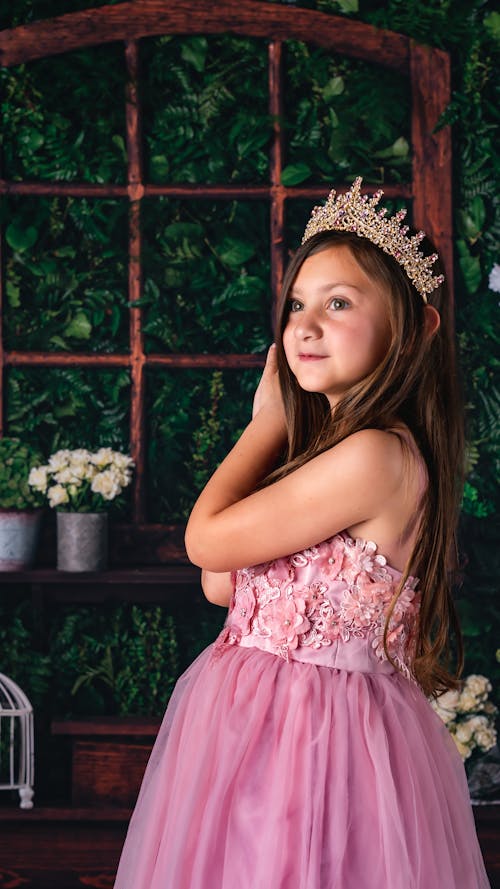 Little Girl Wearing Princess Costume 