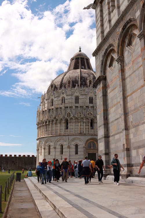 People Walking near Leaning Tower of Pisa